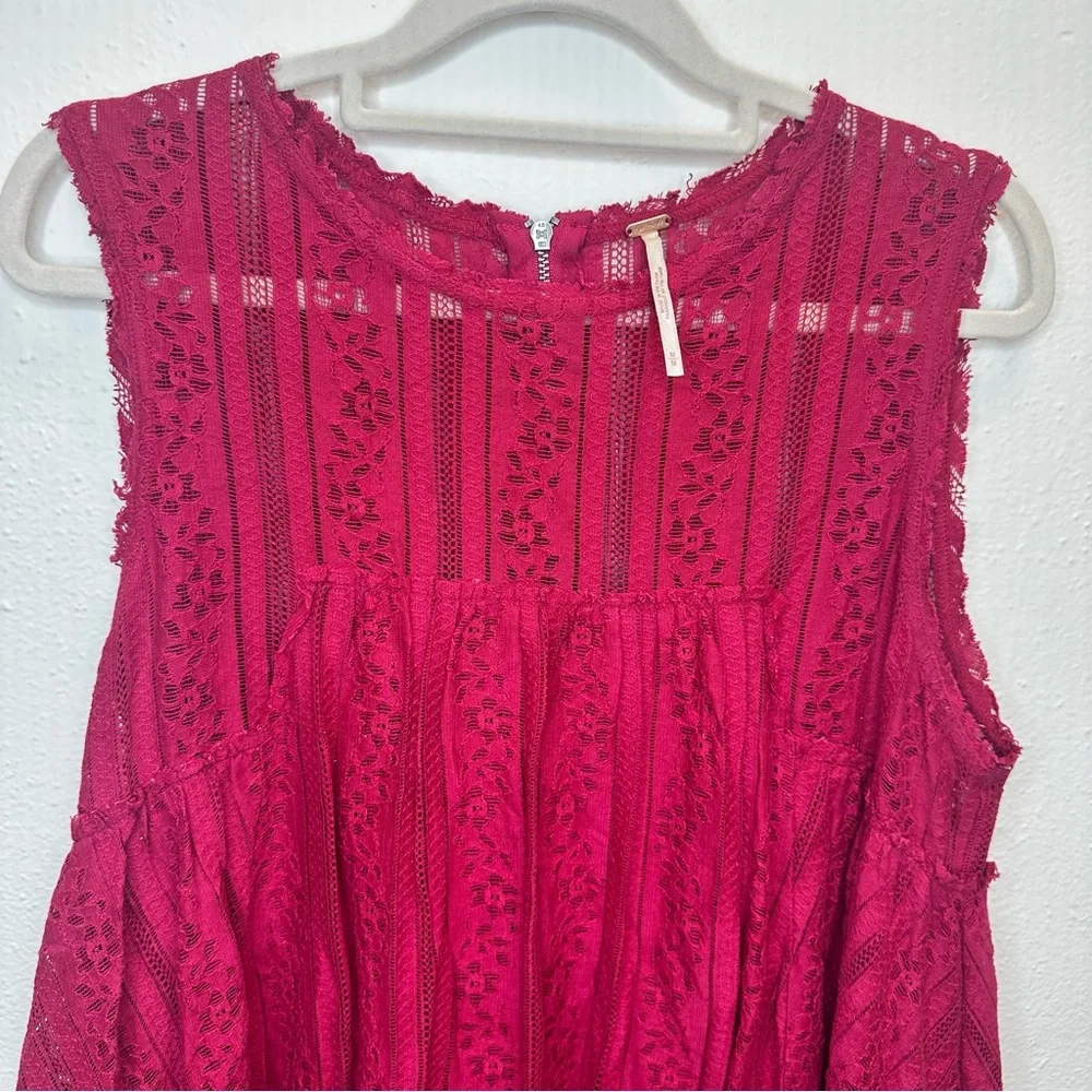 Free People Tu Es La Lace Mini Dress Size Medium